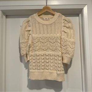 MANGO knit sweater in cream